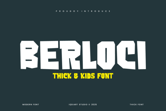 Berloci: A Display Font for Creative Crafters and Product Makers
