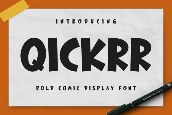 Qickrr: A Bold Font for Web Designers Seeking Fun and Energy
