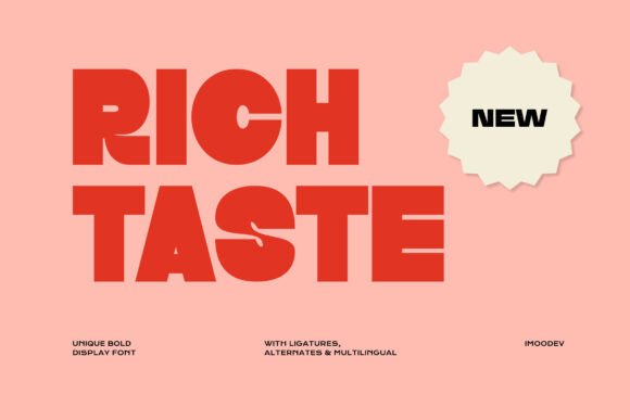 Rich Taste: A Bold Display Font for Web Design