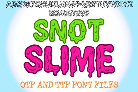 Snot Slime: A Playful Horror Font for Spooky Branding